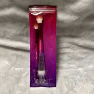 F.A.R.A.H pink purple Blush & Highlight dual-ended makeup brushes